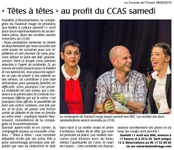 « Têtes à têtes », Le Courrier de l'Ouest 08/04/2015